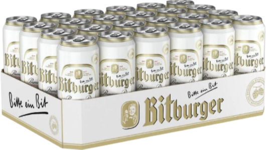 Bitburger Tray met 24 blikken van 50cl